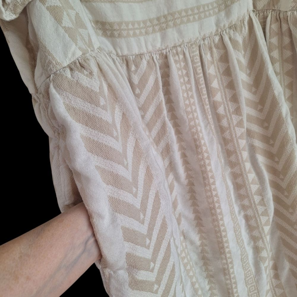 Old Navy Jacquard Mini Swing Dress Pockets Pullover Size 2X Neutral XXL - Picture 5 of 13